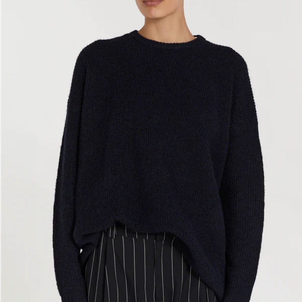 DISSH Navy Crew Neck Sweater - Anderson Knit - NEW never worn